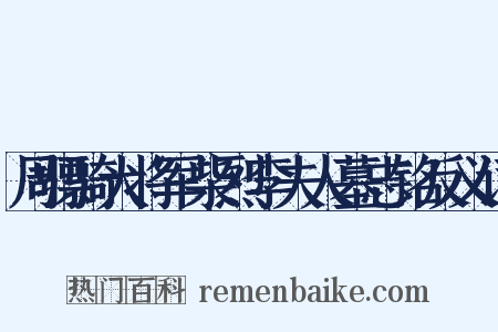 周骠骑大将军柴烈李夫人墓志铭反义词是什么意思的图片